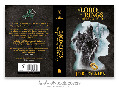 'LOTR Fellowship of the Ring' Book Cover Design book cover book design cover art design digital art graphic design illustration packaging