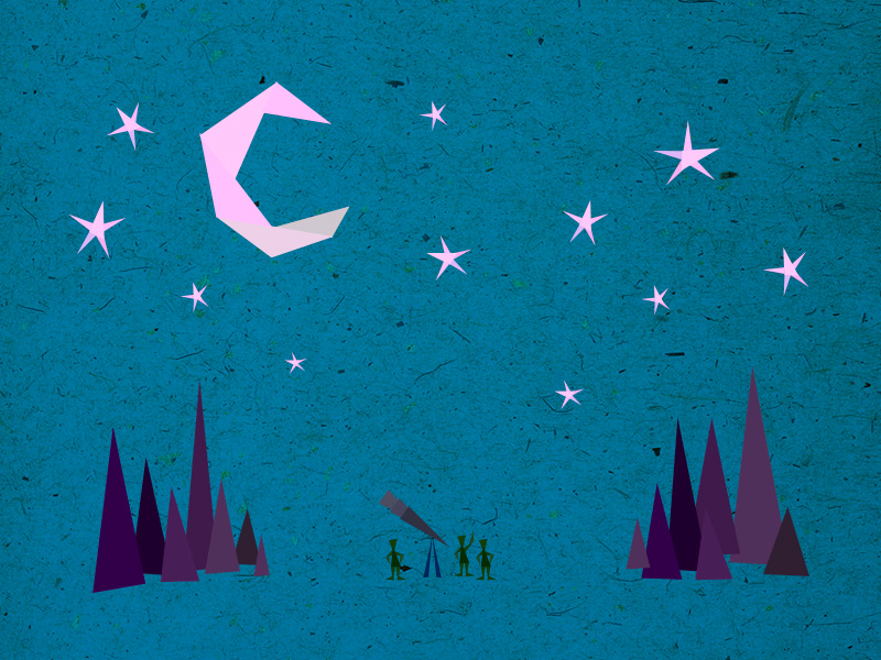 topic: astronomy triangles opener otvarac disussion evenings poster topics illustration