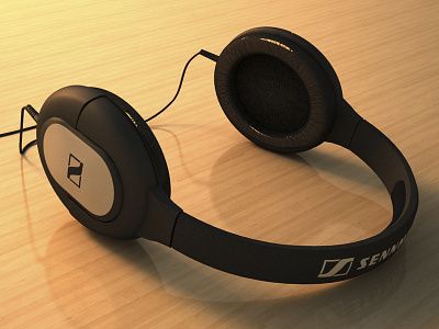 another 3D training: Sennheiser headphones 3d cinema4d headphones sennheiser vray