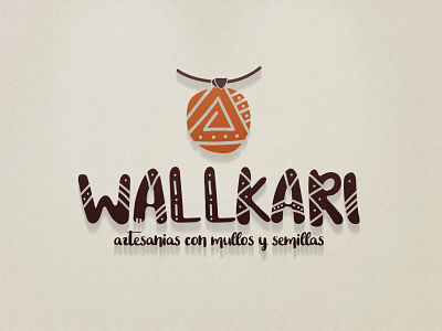 Wallkari - Artesanías branding logo logotipo shot vector