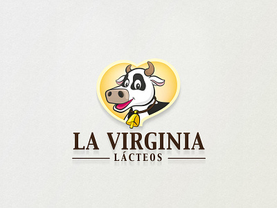 La Virginia branding cow logo logotipo milk shot vector