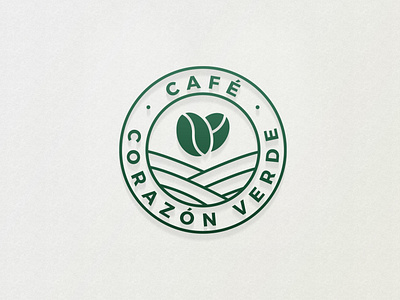 Café Corazón Verde branding coffe green logo logotipo shot vector