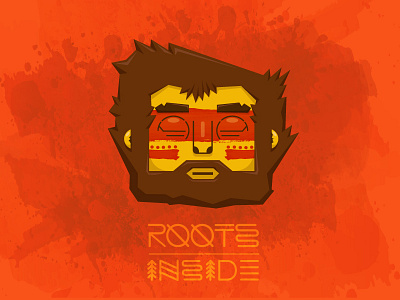 Roots Inside ecuador ilustration inside orange red roots shot vector