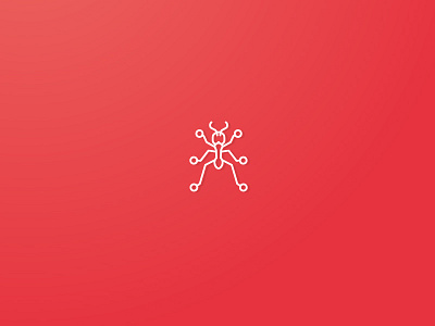 Añanku ant clean icon illustrator linear logo red shot simple vector