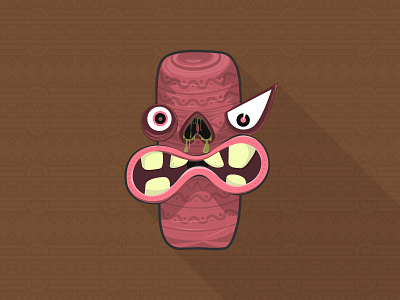 Brat Stone / Serie Mocos angry illustration marron mascot mucus vector