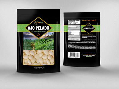 Packaging - Ajo Pelado black design garlic packaging