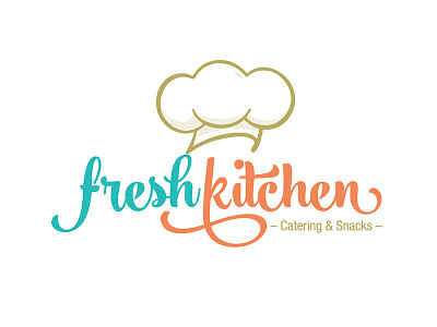 Fresh Kitchen brand catering cook cooking food gold logo logotipo snacks