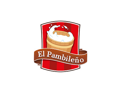 El Pambileño brand food leche logo logotipo milk red