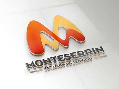 Monteserrin - Estación de Servicio brand ecuador gas logo logotipo mountain orange servicio