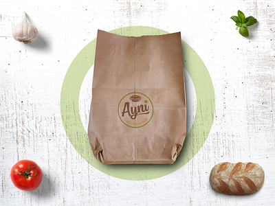 Ayni - bag bread comida food green logo logotipo packaging tomato traditional