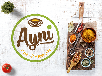 Ayni / Café - Restaurante bread comida food green logo logotipo packaging spices tomato traditional