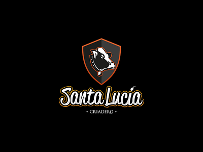 Santa Lucia brand cow ecuador logo logotipo vaca