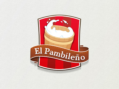 El Pambileño cheese cow lacteos leche logo logo a day logotipo milk queso rojo