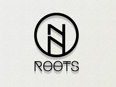 Nn Roots black logo logotipo minimal roots white