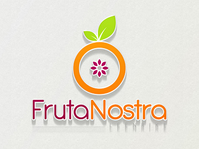 Fruta Nostra - L fruit fruta green logo logotipo orange purple