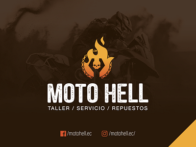 MOTO HELL biker busines card hell logo moto