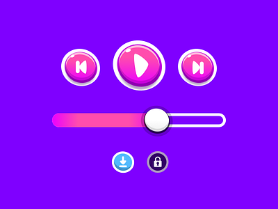 PlayKids Video Icons app buttons children download icon icons interface kids player playkids progress bar video