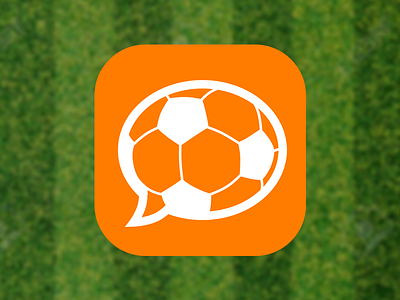 Footiba android app ball chat fans futebol icon ios messenger orange sketch soccer