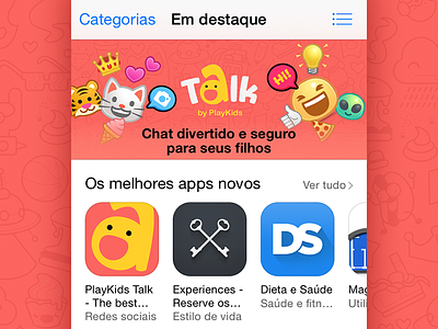 PlayKids Talk - AppStore Featured app apple appstore banner featured frontpage icon ios kids launch messenger talk