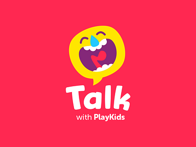 PlayKids Talk logo update android app brand chat icon ios kids logo logotype messenger playkids
