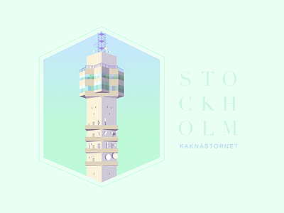 Stockholm - Kaknastornet design icon illustration landmark radio sketch stockholm sweden tower tv vector