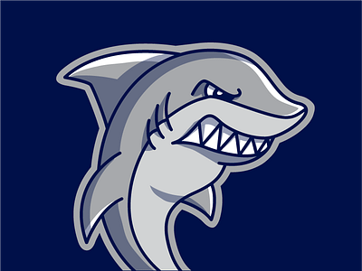 Silver Shark animal blue branding design inovatom.com logo logo design mascot shark silver water wild