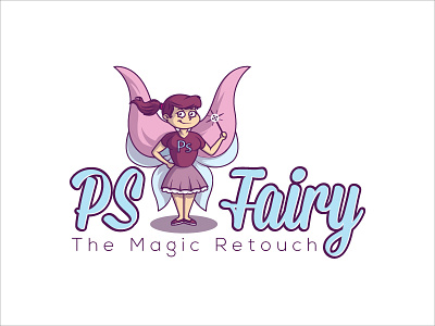 PS Fairy design fairy illustration inovatom.com logo magic mascot photoshop wings