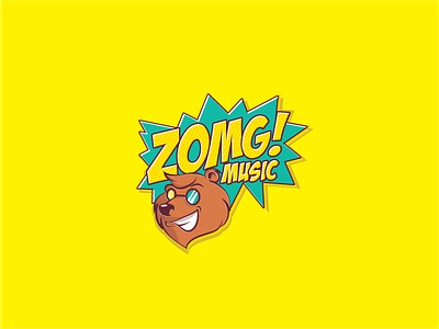 ZOMG! Music bear brand comic cool glasses inovatom.com logo mascot music retro tomjrr