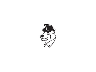 Mr. Bear bear black and white classic design hat inovatom logo mascot mr