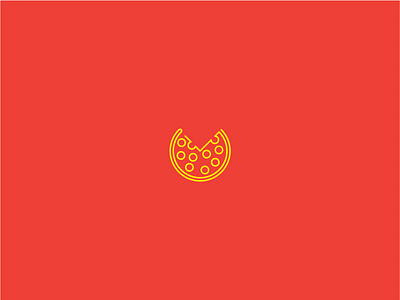 Pizza or Owl? abstract brand design icon inovatom logo monochrome owl pizza