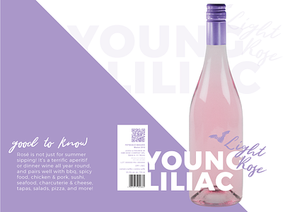 Label the Unlabeled - concept Light Rose brand branding design inovatom liliac logo logo design wine wine bottle