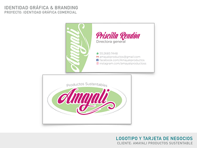 Amayali | Brand Design | Logotype & Business Card branding design graphic design logo typography vector