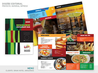 Benidorm | Restaurant Menu branding editorial design graphic design publication