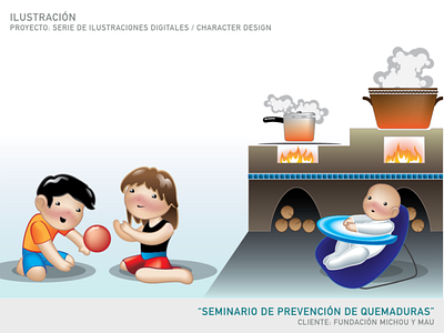 Burn Prevention Seminar | Digital Illustration Series character design design illustration vec vector