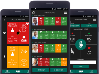 Caren RPM Mobile App Screens
