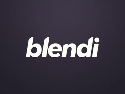 Blendi blue clean design font logo type white