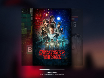 Netflix Quick Select Concept concept netflix red show stranger things tv ui