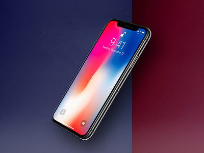IPhone X Showcase apple blue case clean iphone lock new old red retro shadow time
