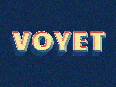 Voyet Retro Typeface blue design dirty new noise old orange red retro yellow
