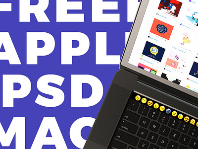 Free Mockups | Apple Macbook Pro 15 with Touchbar