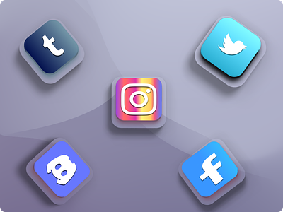 Daily UI 10 Social Media Icons design logo ui ux vector