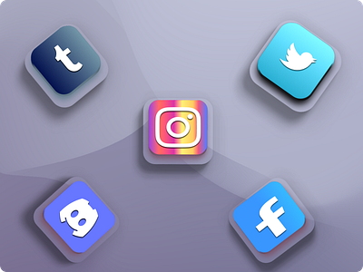 Daily UI 10 Social Media Icons