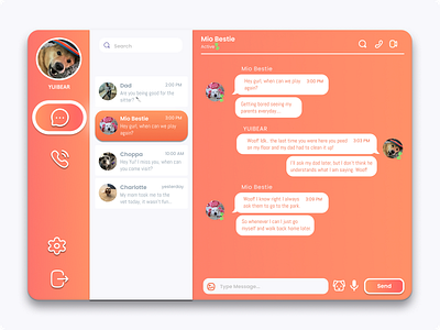 Daily UI 13 Direct Messenger design ui ux