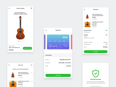 E-Commerce Payment App (White color) ecommerce material design