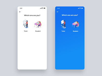 Choose Type of Education app app clean concept courses design education illustration ios material design teaching ui user experience user inteface ux