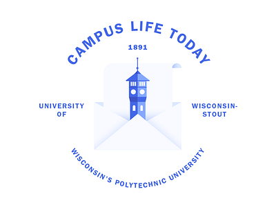 Campus Life Today White Bg 02 blue clean graphic design illustration uw stout