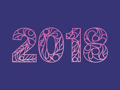 2018 2018 illustration pink