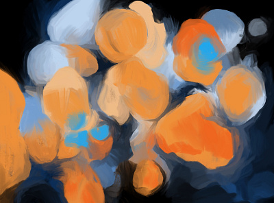 TEXTURE—01 blue digital painting illustration orange texture