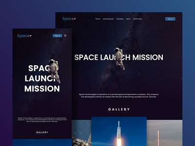 SPACE - Space Exploration Technologies Corporation Website graphic design ui ui designer