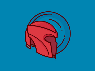 Magneto blue icon illustration magnet marvel metal mutant red stroke villain x men